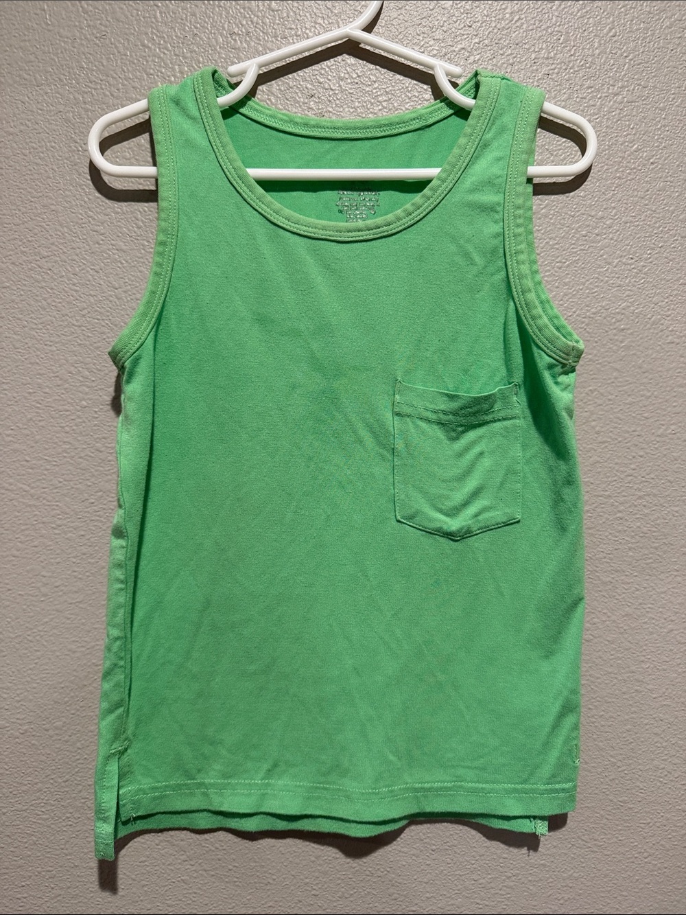 little Bipsy Green Tank Top with Chest Pocket Size: 4-5T